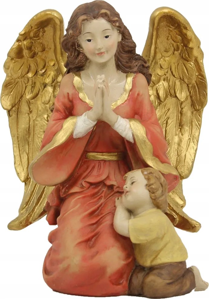 Őrangyal figura fiúval 15cm magas, Gyönyörű