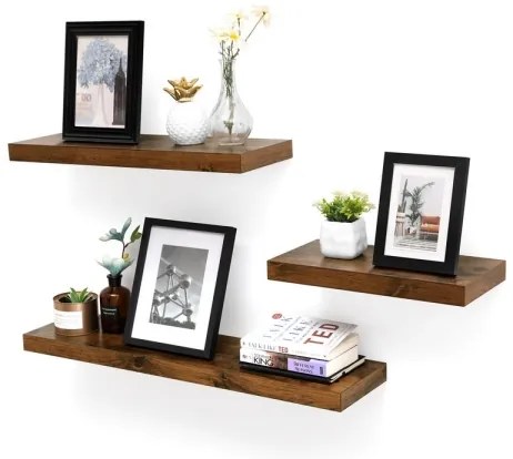 SHELFY barna fali polc