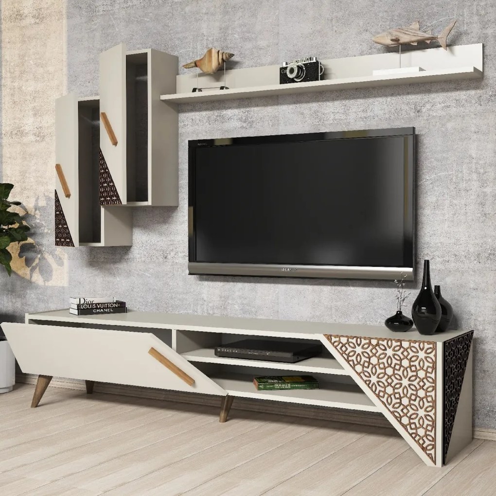 Beril TV-állvány, krém, 180 cm – TR845HCT3003