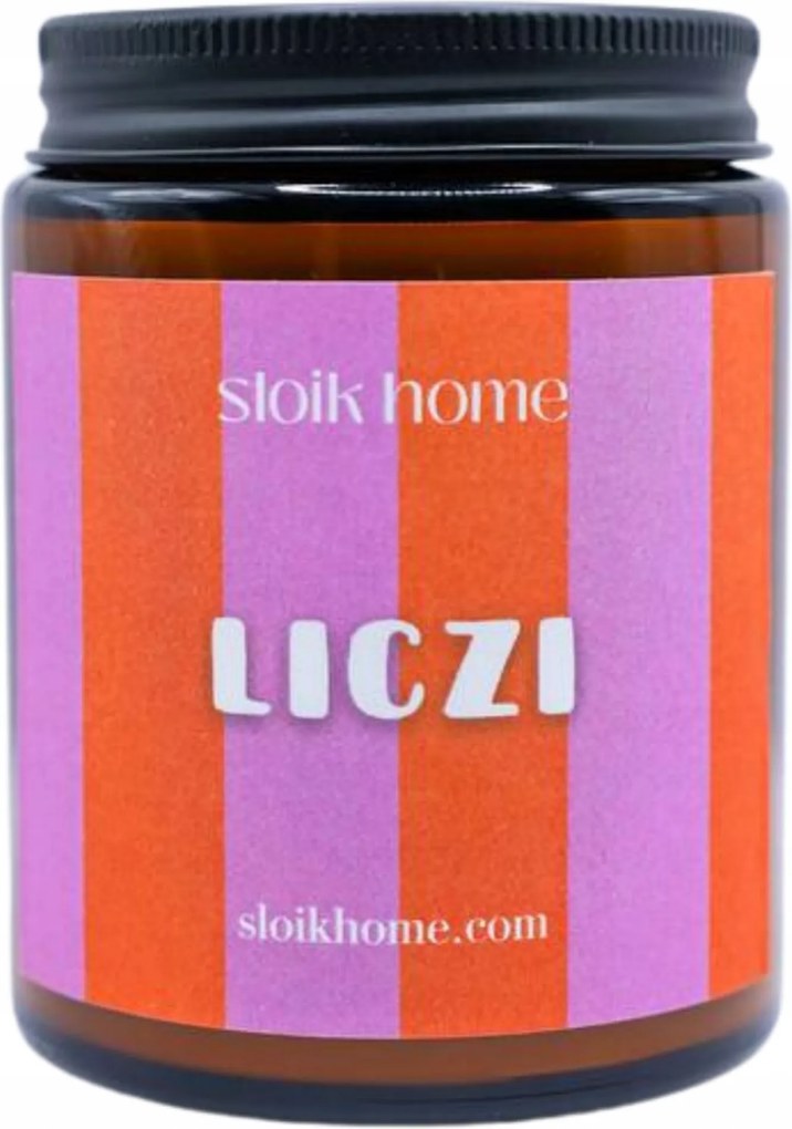 Szójagyertya Licsi gyümölcs illatgyertya friss 150ml Słoik Home