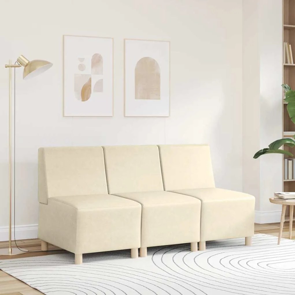 krémszínű műbőr kanapéfotel 55 cm