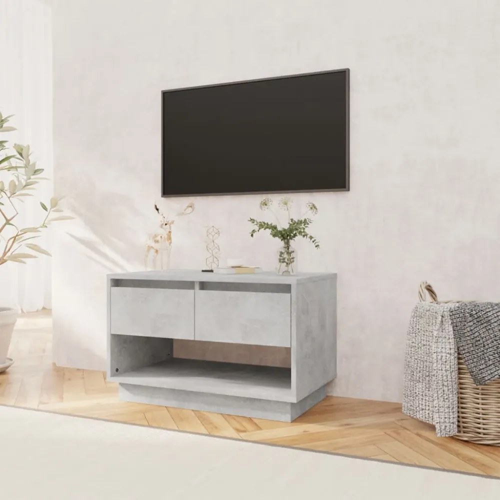 betonszürke szerelt fa TV-szekrény 70x41x44 cm