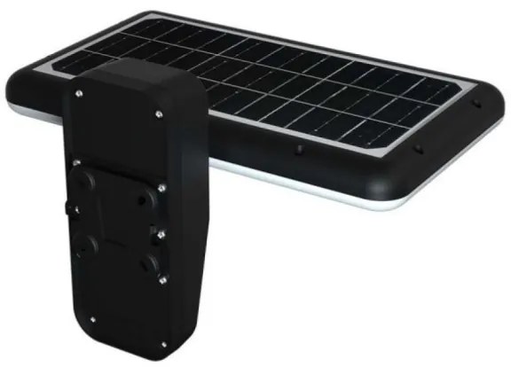 LED napelemes fali lámpa szenzorral LED/15W/3,2V 4000K/6000K IP65 fekete