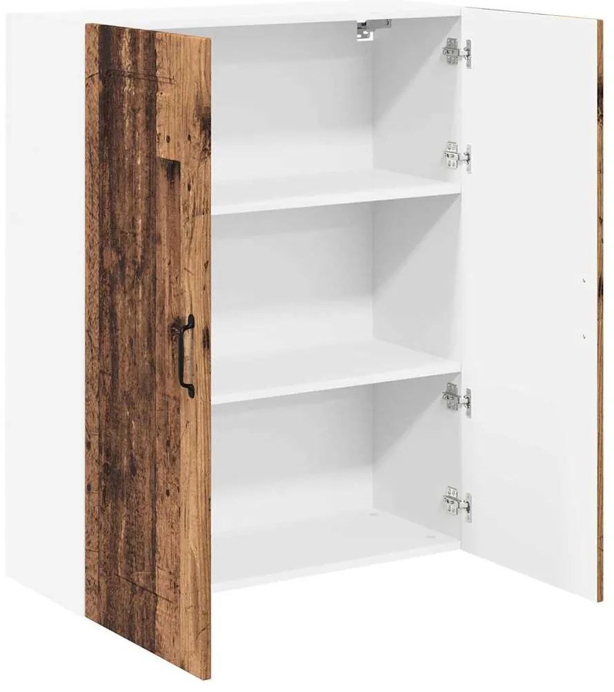 Fali konyhaszekrény polcokkal Öreg fa 80 x 31 x 100 cm Faanyag