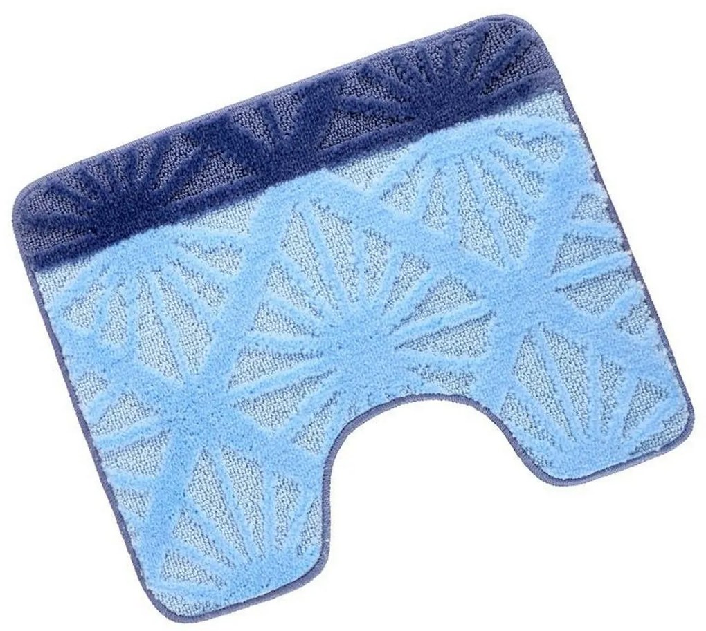 Bellatex Bany Paprsek fürdőszobaszőnyeg kivágássalkék, 60 x 50 cm