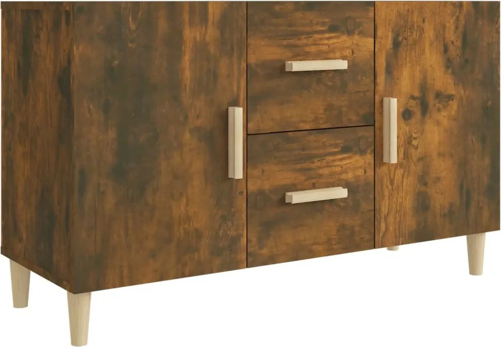 vidaXL füstös tölgy színű szerelt fa tálalószekrény 100 x 36 x 90 cm