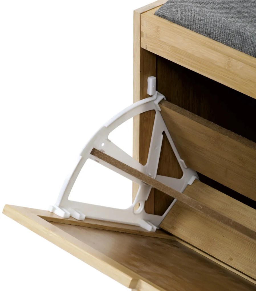 Autronic DR-N1014 GREY2 cipőtartó zsámollyal, 60 x 51 x 29 cm