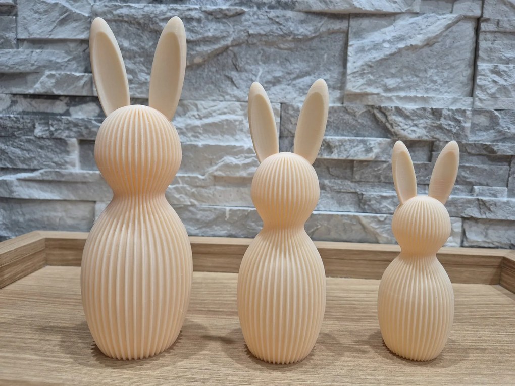 Húsvéti nyuszik 3 db különböző méretben 13 15 18 cm dekoráció