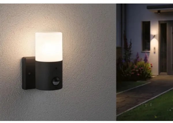 Paulmann 94648 - 1xE27/15W IP44 Kültéri fali lámpa érzékelővel TUBS 230V