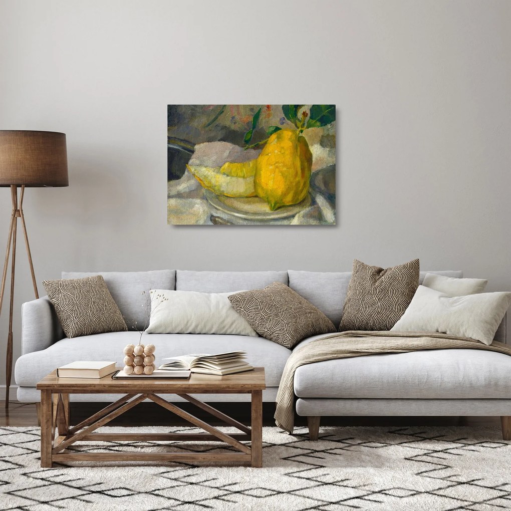 Üveg kép - French 19th Century, Melon and Lemon, reprodukciók (70x50 cm)