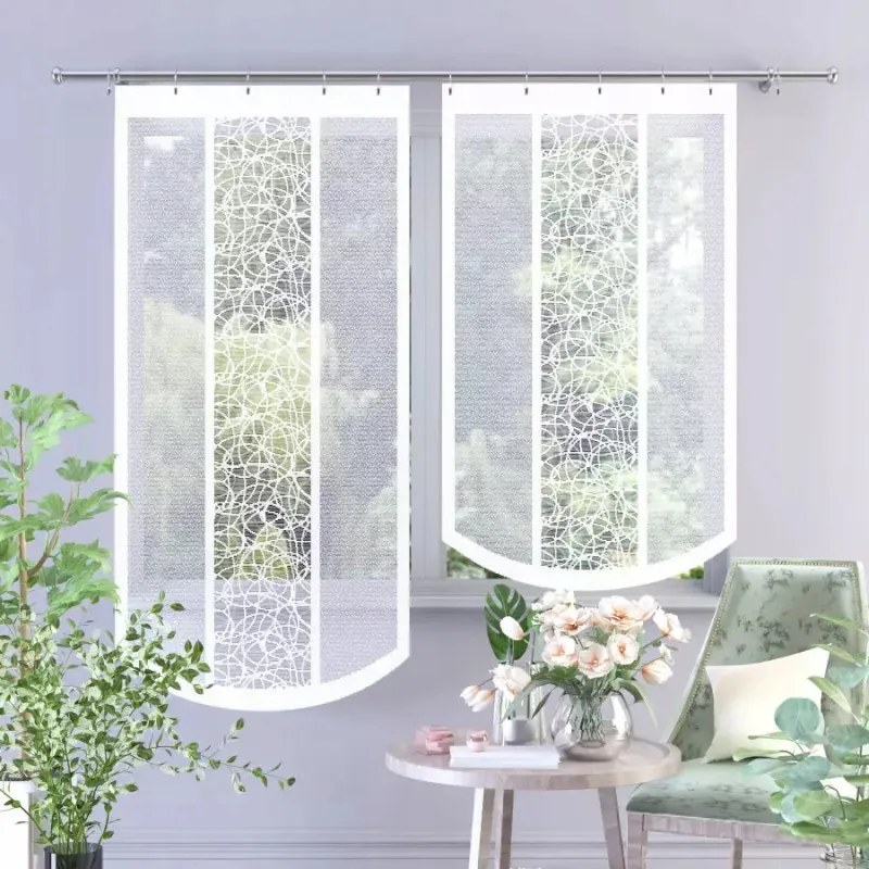 Függöny jacquard panel Altegier 60x160cm fehér