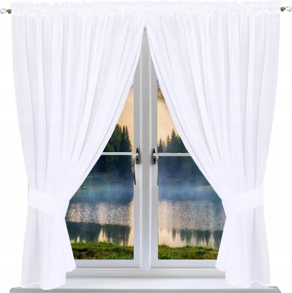 Kész függöny sima 170x300 voile fehér függöny álomfogó függönyök gubó