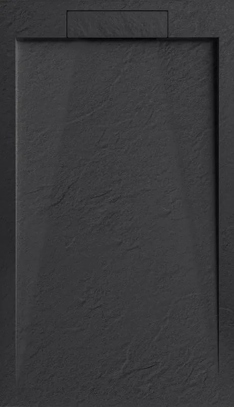 AREZZO design STONE pala hatású öntött márvány zuhanytálca, 120x90 cm-es, fekete (2 doboz)