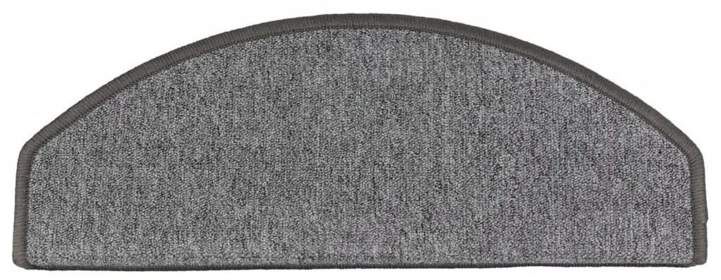 10 db sötétszürke, félkör alakú, nagy lépcsőszőnyeg 65 x 24 x 4 cm