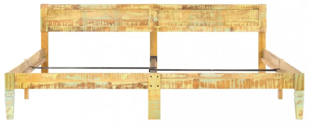 tömör újrahasznosított fa ágykeret 200 x 200 cm