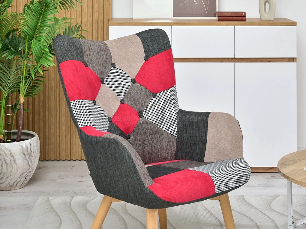 Fotel Nutri (patchwork + fekete). 1110348