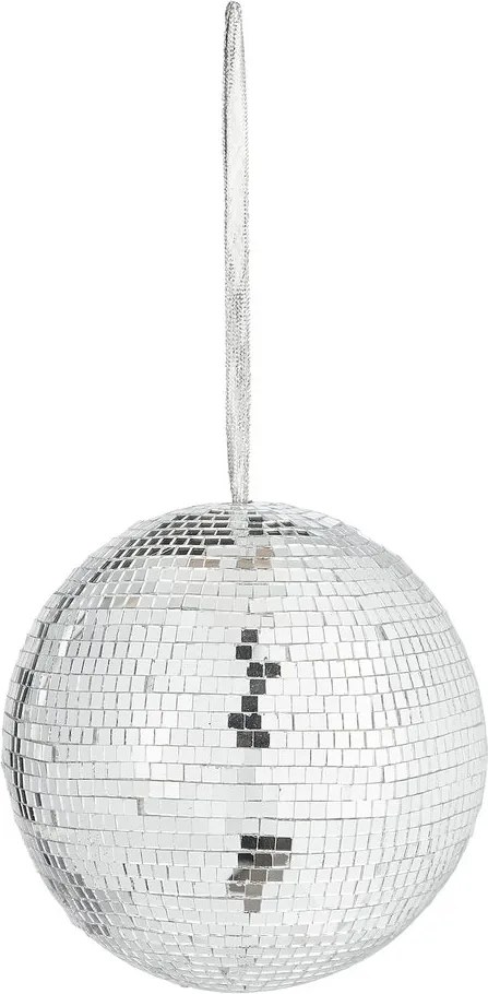 DISCO akasztható disco gömb, Ø 15 cm, ezüst