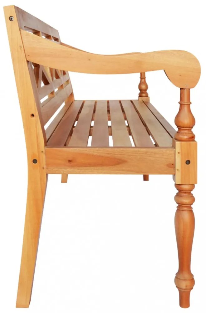 világosbarna tömör mahagóni Batavia pad 123 cm