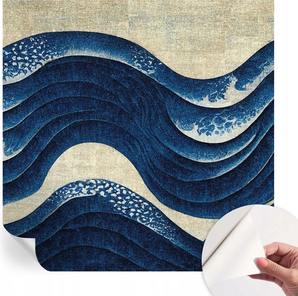 Öntapadós tapéta Fali furnér 3D hatás Óceán formák 250x250 cm