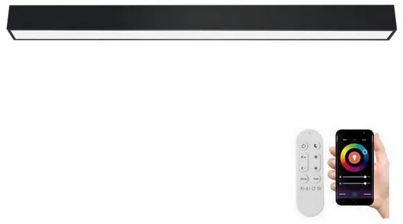 Immax NEO 07256L - LED Dimmelhető lámpa LUNGO 38W/230V Wi-Fi Tuya fekete + távirányító
