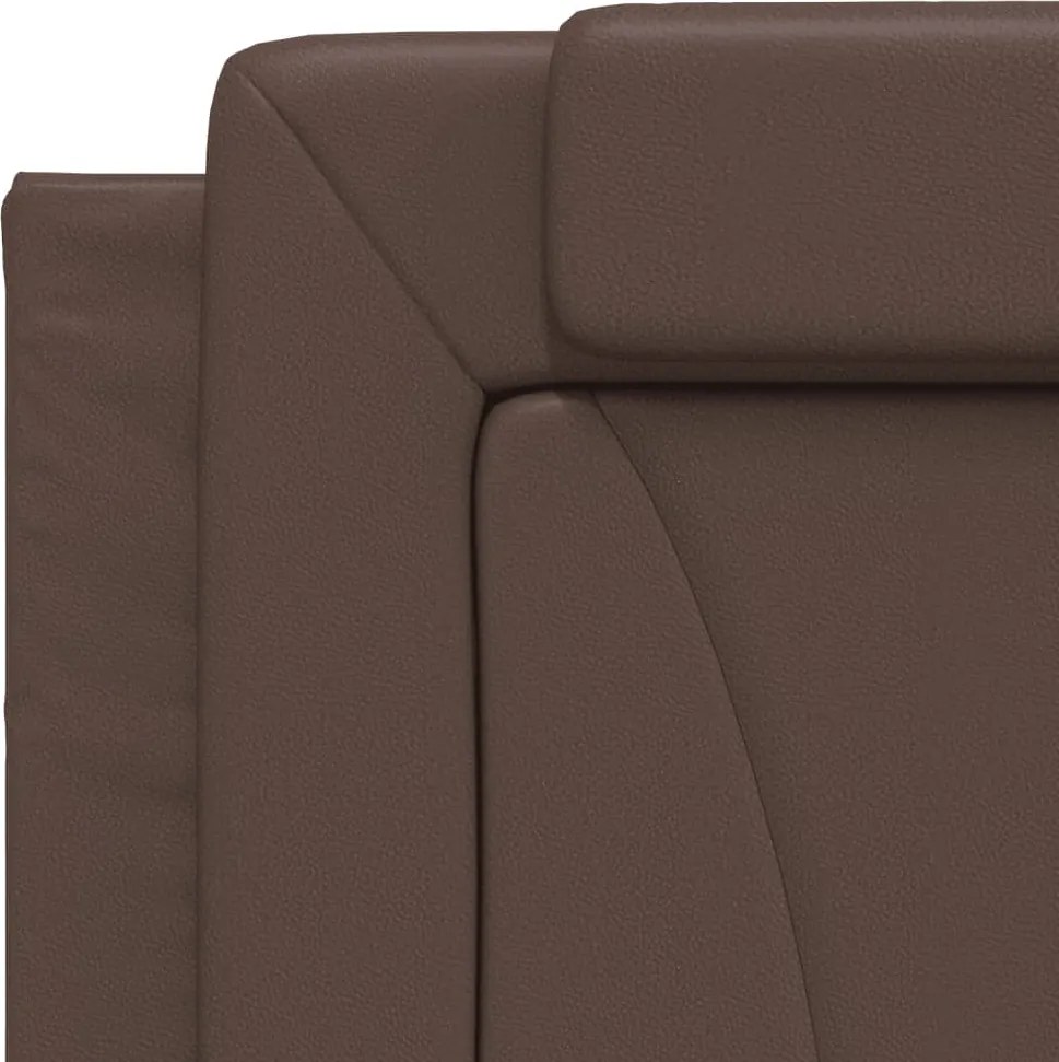 barna műbőr fejtámla párna Viana 180 cm