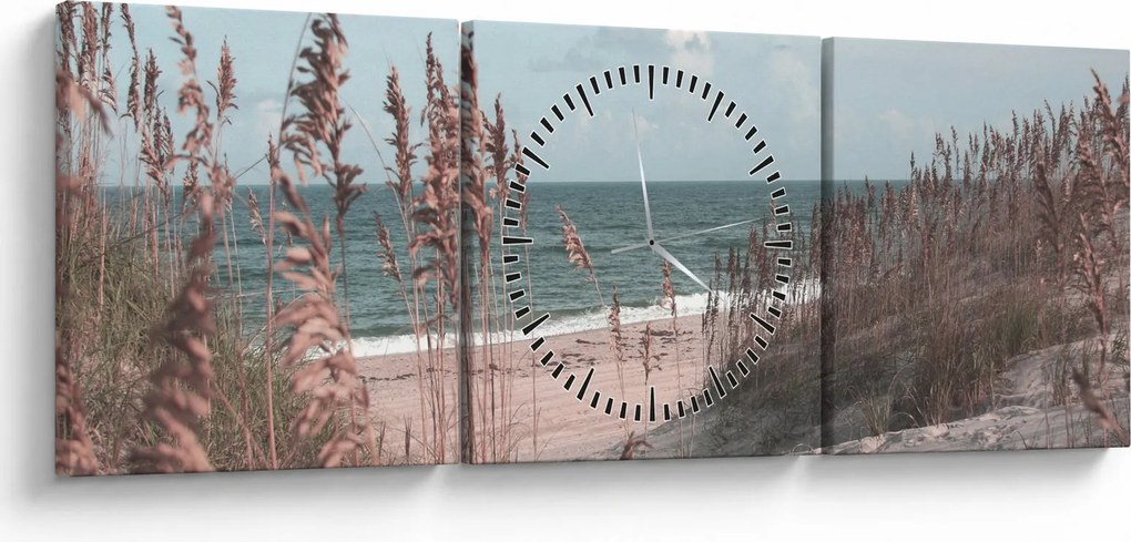 Kép - Rózsaszín strand (órával) (90x30 cm)