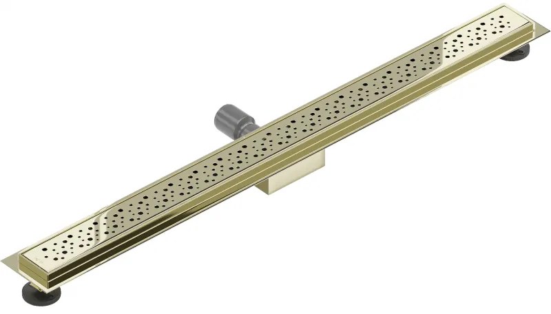 Mexen Flat M12 rozsdamentes acél zuhanyfolyó 90 cm, arany, 1521090-15
