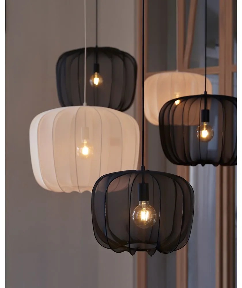 Fekete mennyezeti lámpa ø 50 cm Plumeria – Light &amp; Living