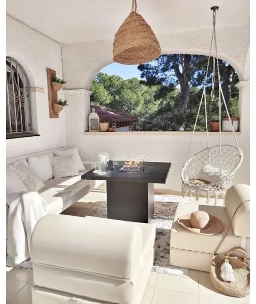 Planika Square Asztal GAS - Kültéri gáz kandalló 79,7x90 cm 10kW