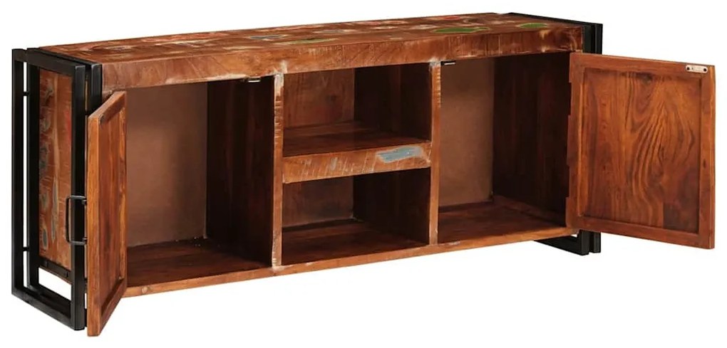 TV szekrény Sokszínű 120 x 30 x 50 cm tömör újrahasznosított fa