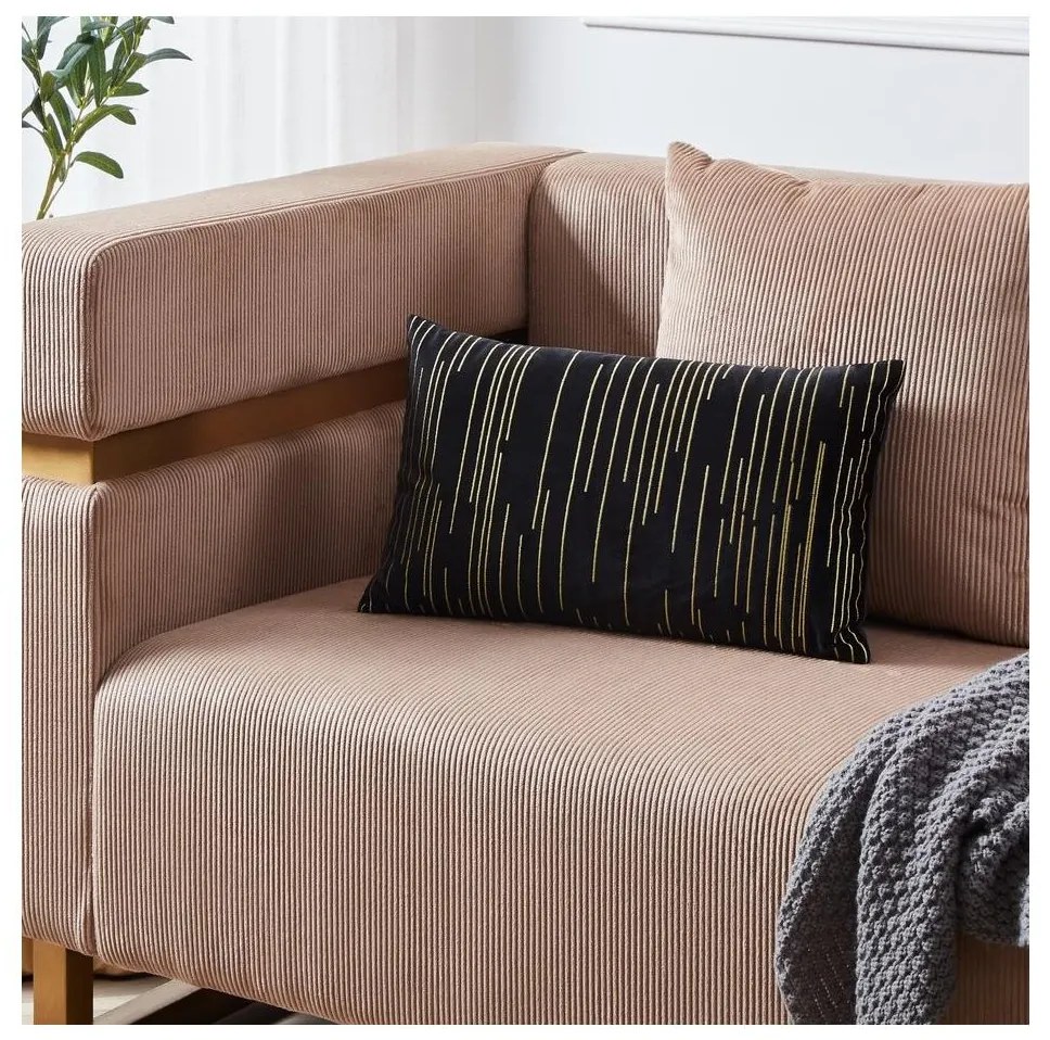 Eglo 420019 - Dekoratív párna CHEVERY 30x50 cm fekete/arany