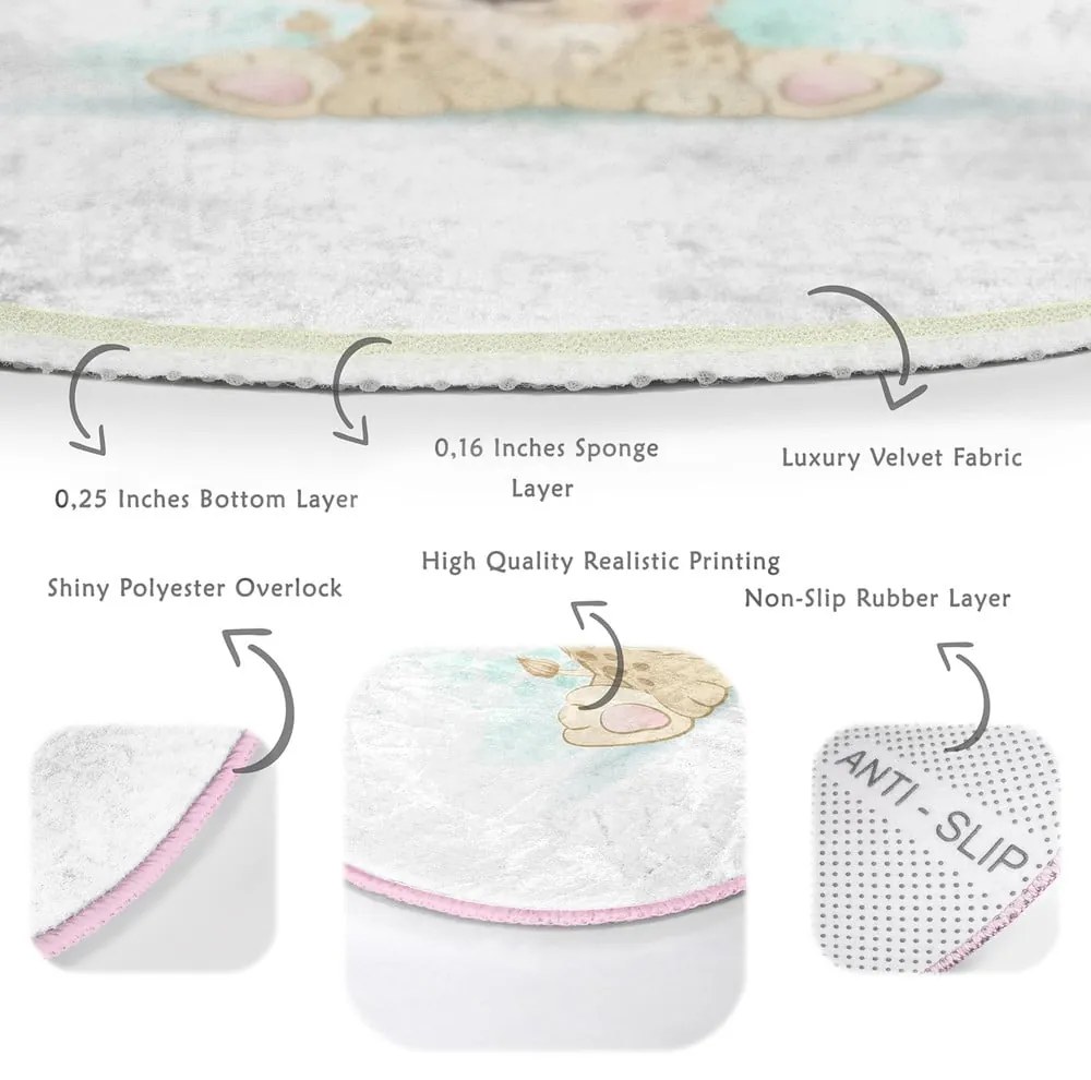 Fehér gyerek szőnyeg ø 100 cm Comfort – Mila Home