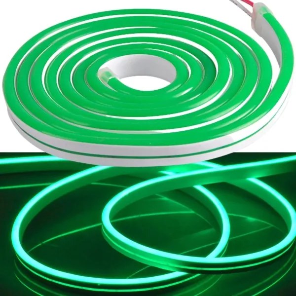 NEON LED szalag 5m, 30W, 24V, zöld, IP65 védelem