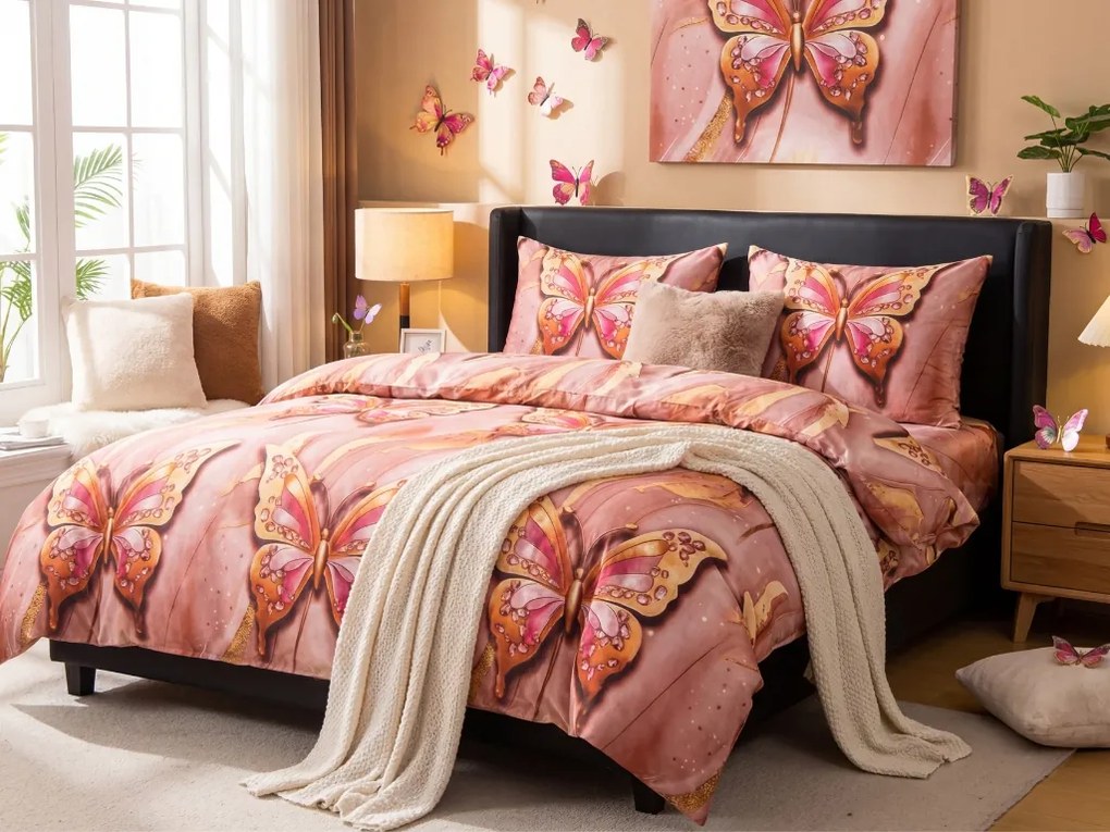 Mikroszálas ágyneműhuzat MONARELLE rózsaszínű Ágyneműhuzat mérete: 70 x 80 cm | 140 x 200 cm