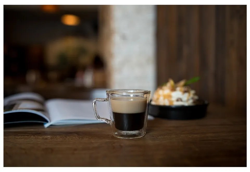 Üveg duplafalú eszpresszó bögre szett 2 db-os 80 ml Diva – Vialli Design