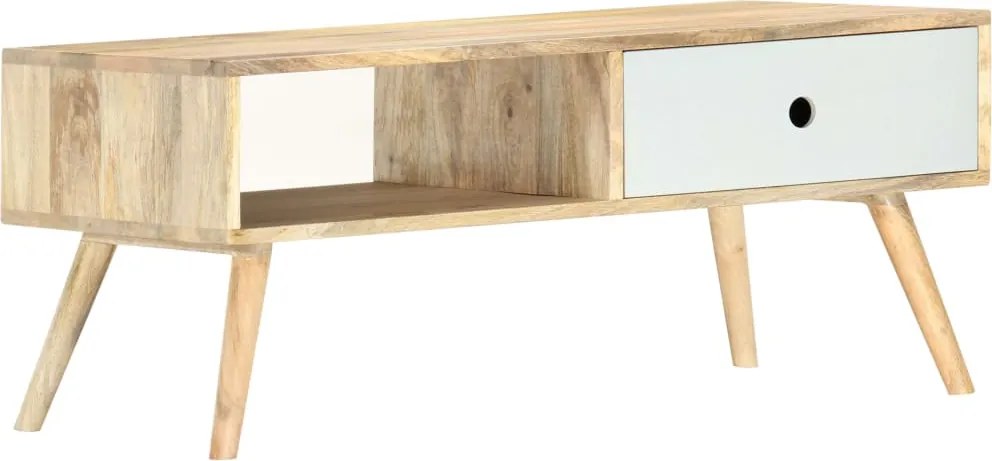vidaXL tömör mangófa dohányzóasztal 90 x 50 x 40 cm