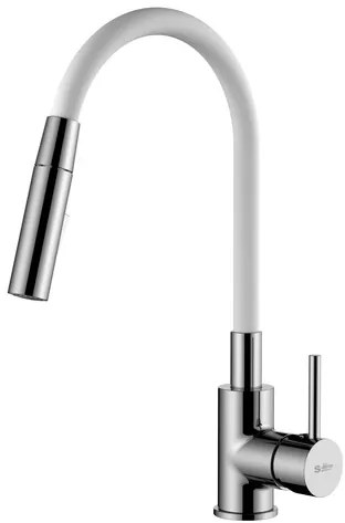 Ceramia S-Line Pro mosogató csaptelep szilikon karral fehér / króm SIKOBSLPRO290B2F
