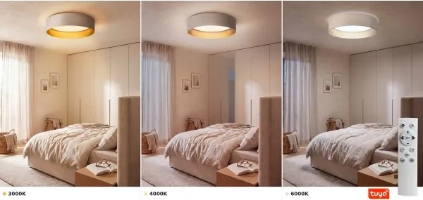 Brilagi-LED Dimmelhető lámpa VEL. SM. ST. 36W/230V 3000-6000K átm. 55 cm krémszínű/arany WT+DO