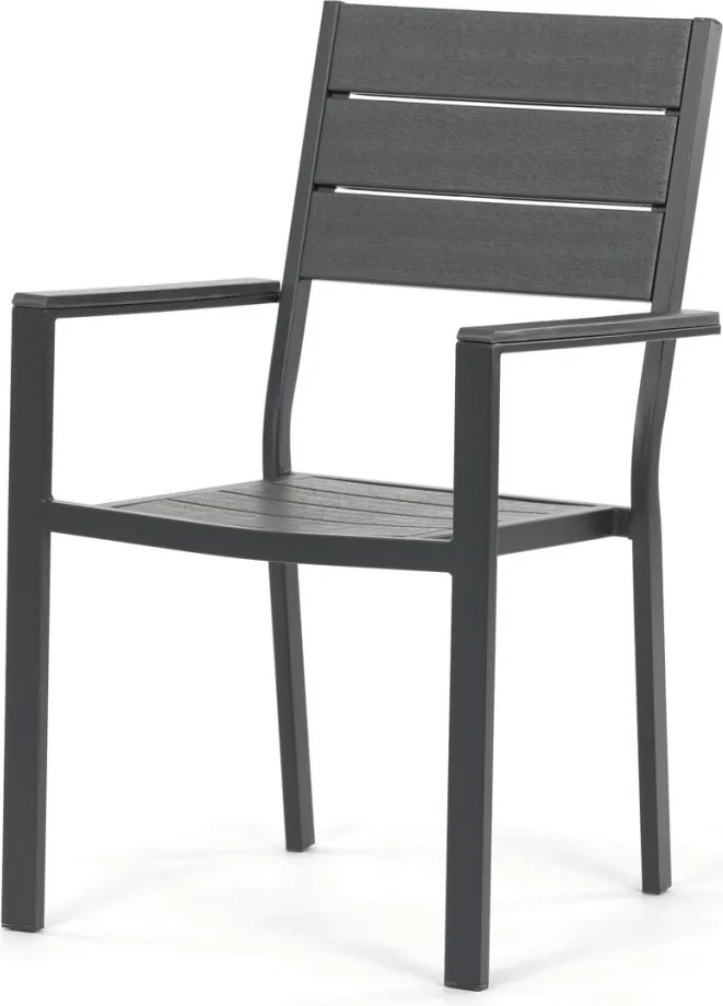 Kerti bútor garnitúra 156x78x74 cm, polywood, szürke, GREY