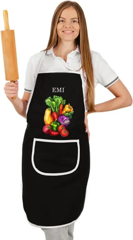 EMI Farmy konyhai kötény, Fekete