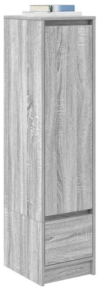 szürke sonoma szerelt fa magasszekrény 29,5x34x119,5 cm