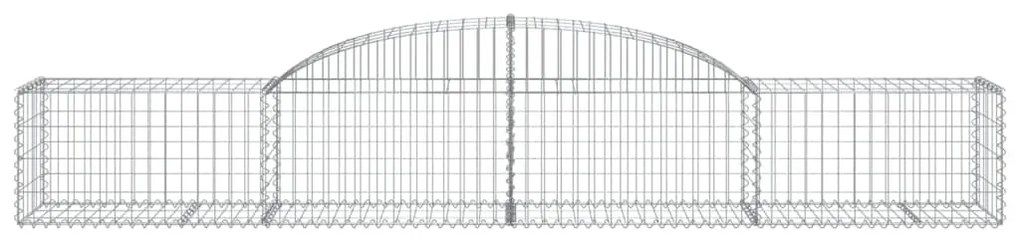 15 db íves horganyzott vas gabion kosár 300x50x40/60 cm