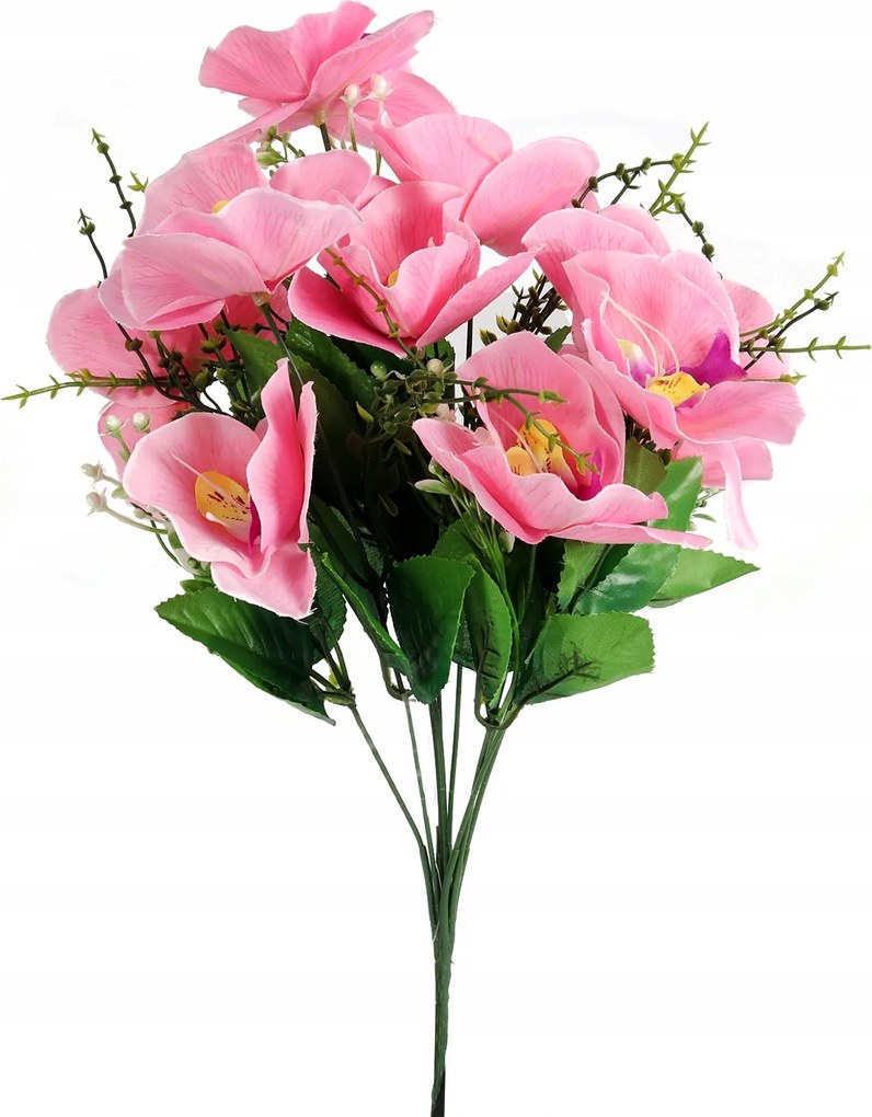 Orchidea csokor Világos rózsaszín 45cm Otthon Dekoráció Művirágok