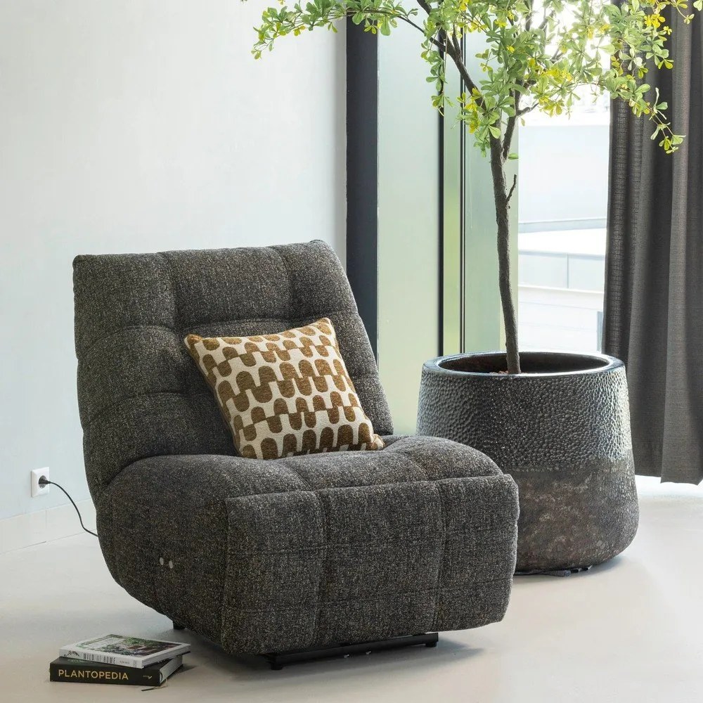 Antracitszürke állítható relaxációs fotel Hein – WOOOD