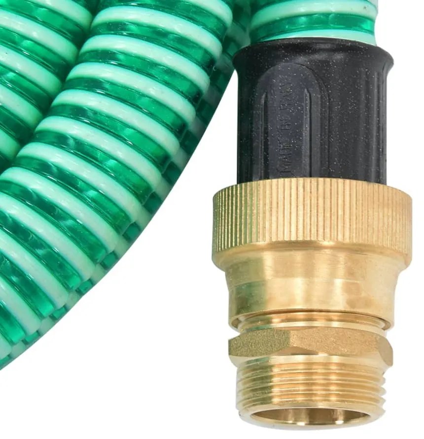 zöld PVC szívótömlő sárgaréz csatlakozókkal 1,1 4 m"