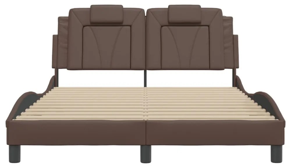 barna ágykeret Viana LED-ekkel matrac nélkül 120 x 200 cm