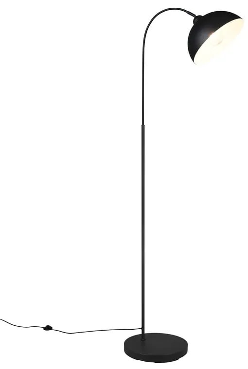 Fekete állólámpa fém búrával (magasság 170 cm) Sierra – Reality