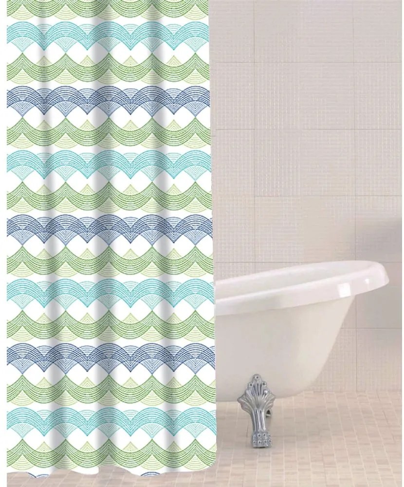 Waves zuhanyfüggöny, 180 x 180 cm - Sabichi