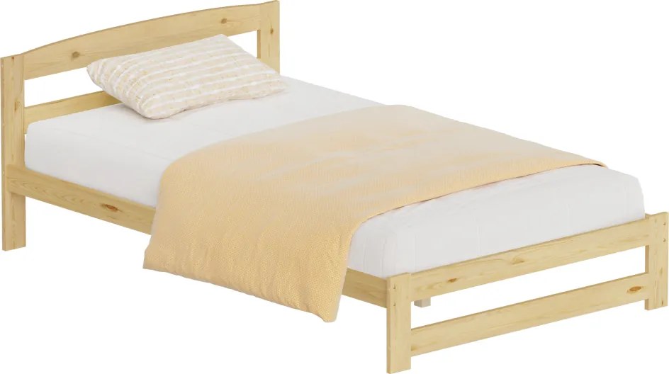 Ágy ágyráccsal, természetes, 120x200, AZRA