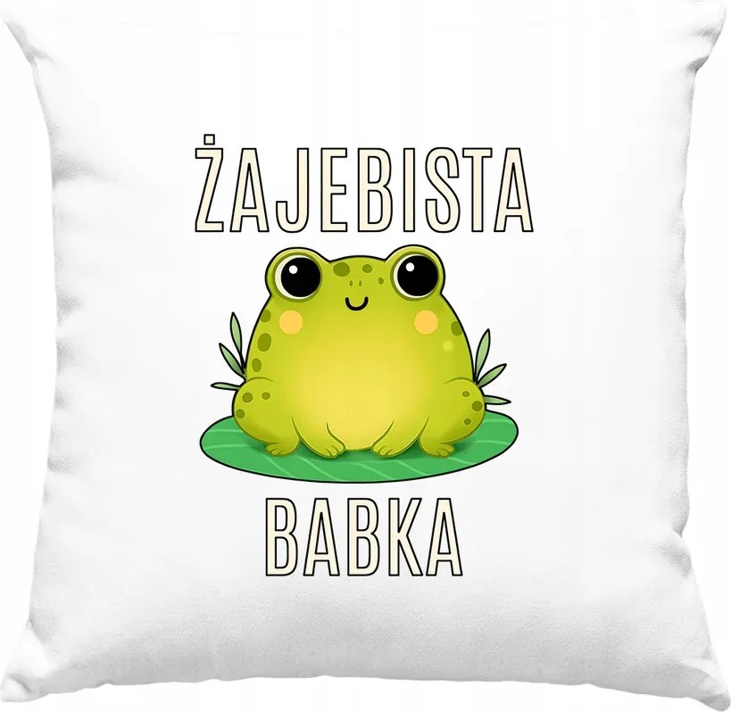 Nagymama párna nagymama béka fehér